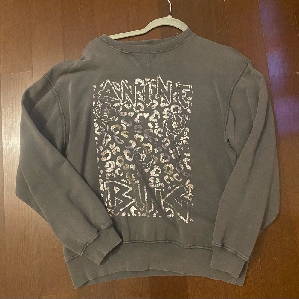 Anine Bing Gray Graphic Sweatshirt